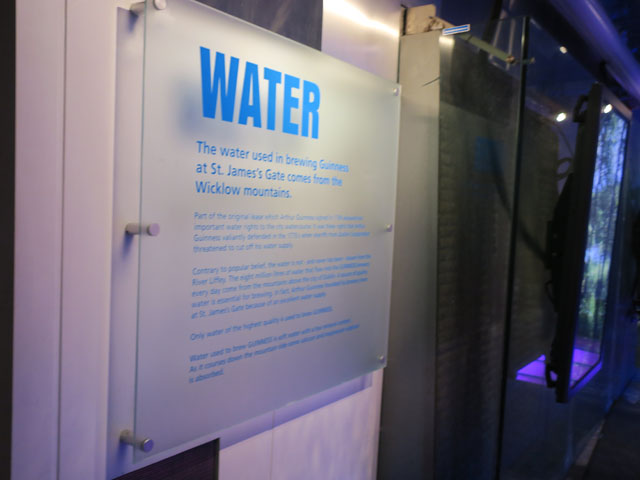 Вода в музее пива Гинесс