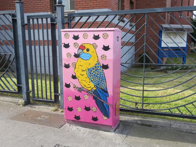 Шкаф управления светофорами. С птичкой