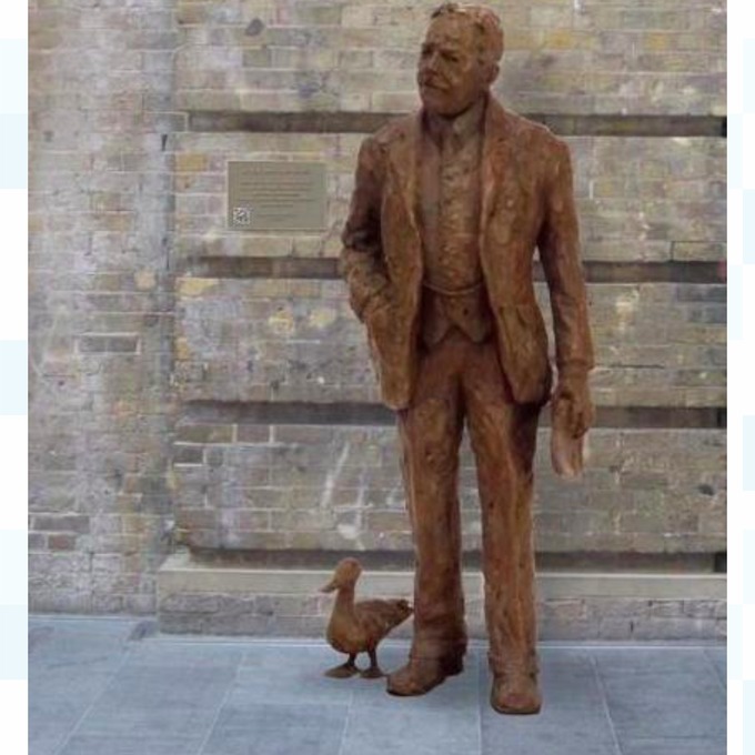 Старый эскиз статуи с уточкой