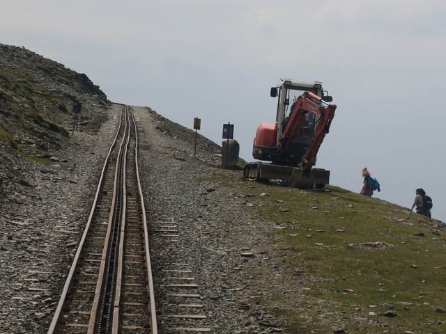 Экскаватор на обочине путей